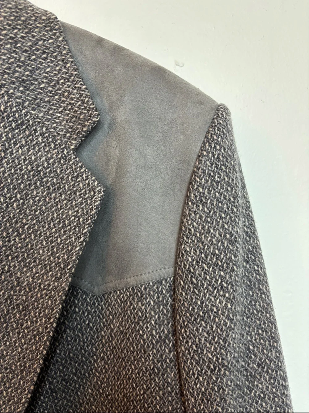 VTG Pendleton Men’s 44L Wool Tweed Western Cowboy Jacket Blazer Gray Elbow Patch